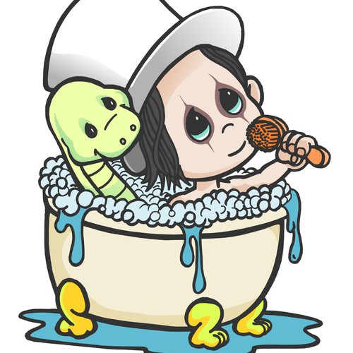 Snake design with the title 'Alice Cooper cute style'