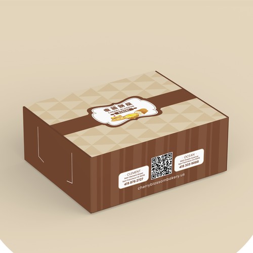 Bread packaging with the title 'Cherry Blossom Bakery (Box Design)'