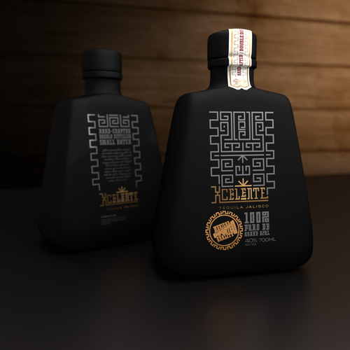 Tequila label with the title 'Tequila Bottle'