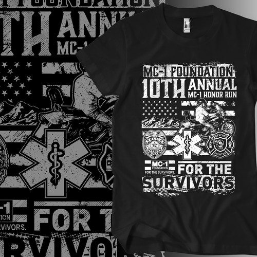 Motorcycle t-shirt with the title 'Motorcycle Fundraiser Tshirt'
