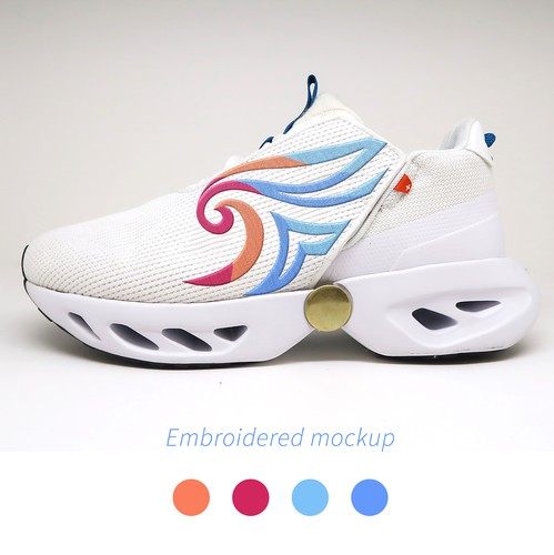 Shoe design with the title 'Artwork for shoe embroidery'