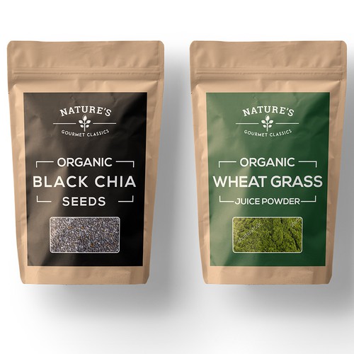 Eye-catching label with the title 'Superfood Brand'