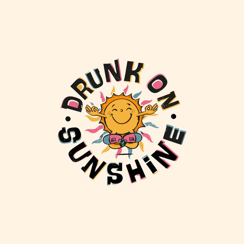 Sunlight logo with the title 'Retro Sunshine logo for new merch company'