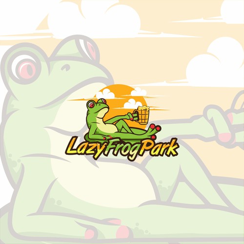 Park design with the title 'Frog Logo Illustration'