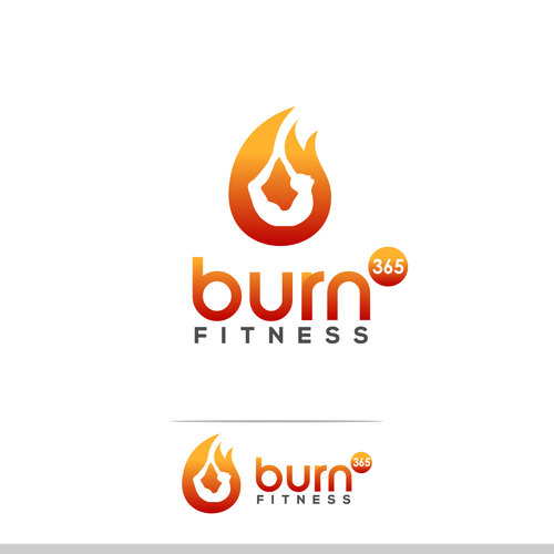 Burning design with the title 'HOT YOGA LOGO'