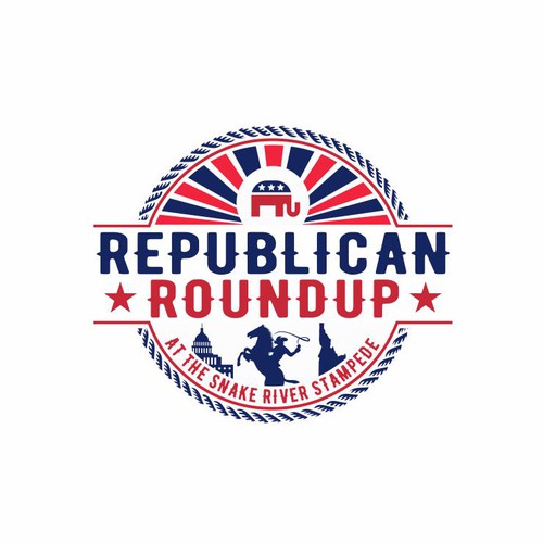 Politics logo with the title 'republican round up'