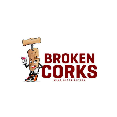 Viral design with the title 'Trendy logo for wine distribution'