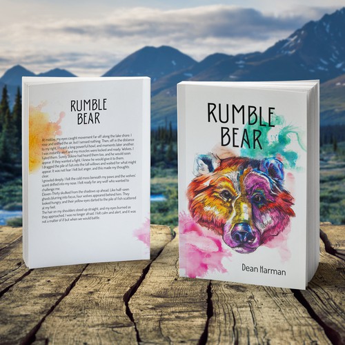 Northern lights design with the title 'Book cover concept'