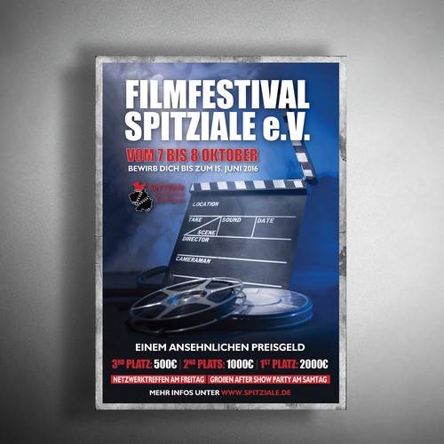 Film reel design with the title 'Poster for film festival'