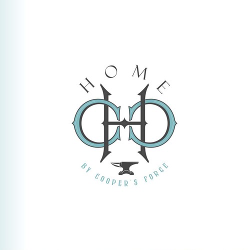 Home furnishing logo with the title 'HOME BY COOPER'S FORGE'