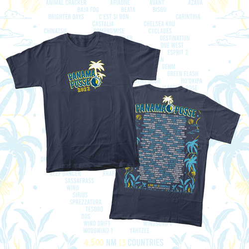 Boat t-shirt with the title 'Panama Posse 2022 Design Concept'