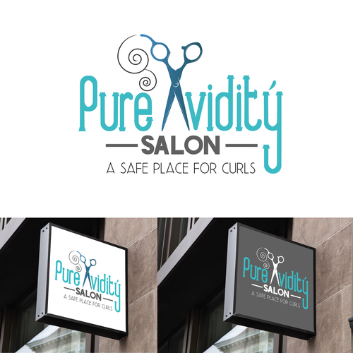 Curly logo with the title 'Logo for Curly Salon'