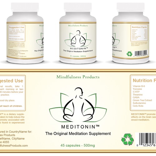 Pharmacy label with the title 'Mindfulness Products'