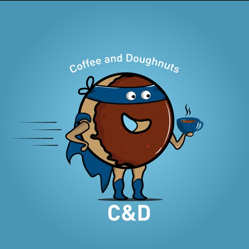 Donut  logo with the title 'Superhero Donut. '