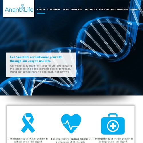 JavaScript design with the title 'biotic web site'