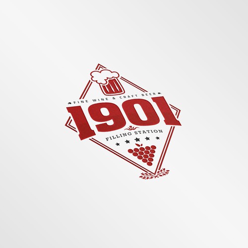 Radio station logo with the title '1901 Filling Station'