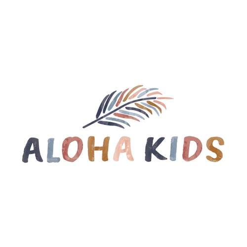Aloha design with the title 'Modern kids store logo'