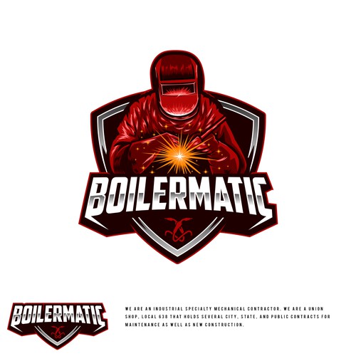 Welding design with the title 'Boilermatic'