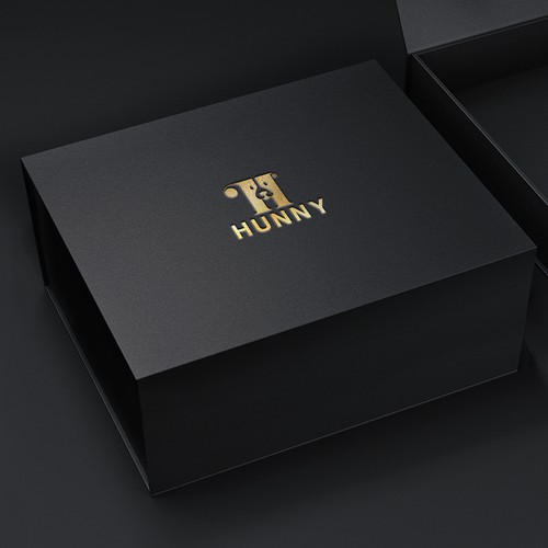 Gold packaging with the title 'Dog Bowl Box Design'