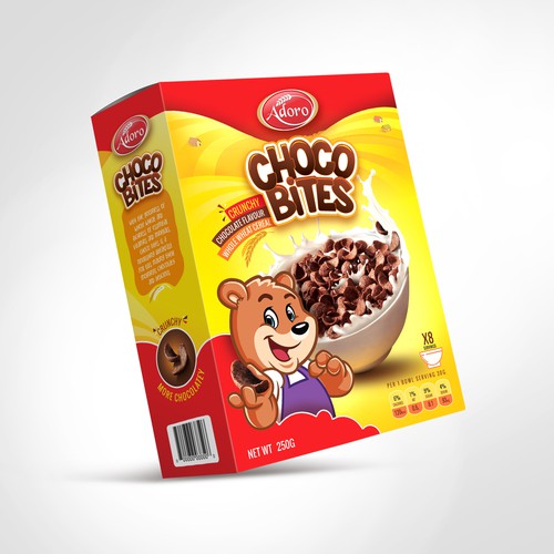 Chocolate packaging with the title 'Choco bites Packaging'