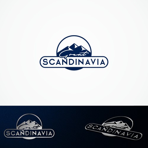 Navy blue design with the title 'Finalist logo design'