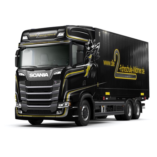 Chrome design with the title 'Euro Track Decals Wrap Design'