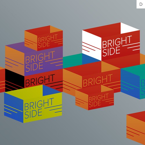 3D brand with the title 'Brand identity - Box concept'