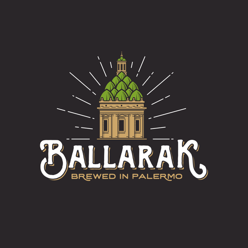 Brewery logo with the title 'Ballarak Brewed in Palermo'