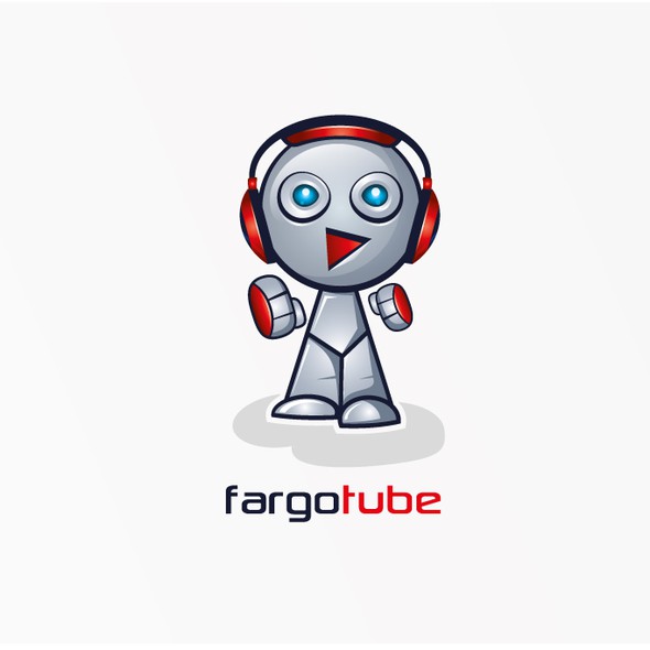 Tube logo with the title 'FargoTube Robot Logo'