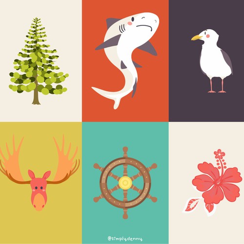 Summer illustration with the title 'We hate boring clip art! We need great designs of these 10 elements.'