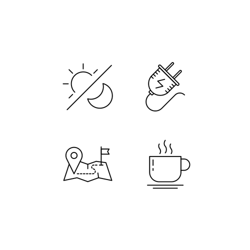 Communications design with the title 'Icon Communication for Travelers'