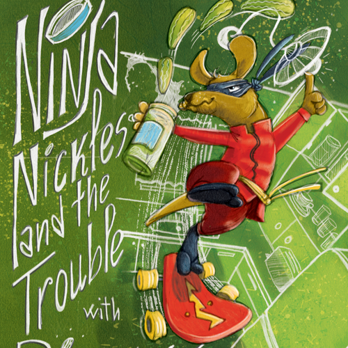 Dog illustration with the title 'Cover for children book'