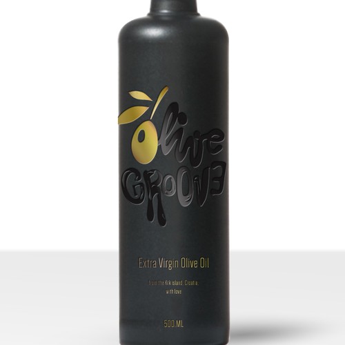 Glossy design with the title 'Elegant packaging for Olive Oil'