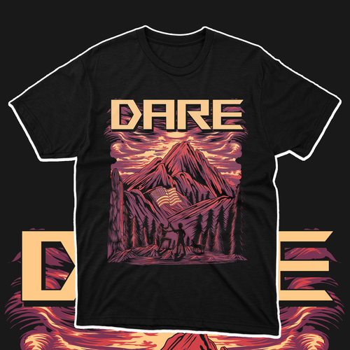 Linework design with the title 'D.A.R.E'