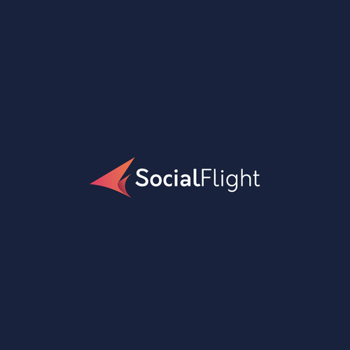 Airline and flight logo with the title 'Bold logo concept for SocialFlight'