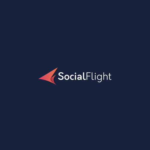 Flight design with the title 'Bold logo concept for SocialFlight'