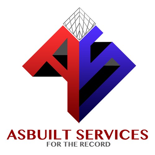 Pyramid logo with the title 'Logo design for Asbuilt Services'