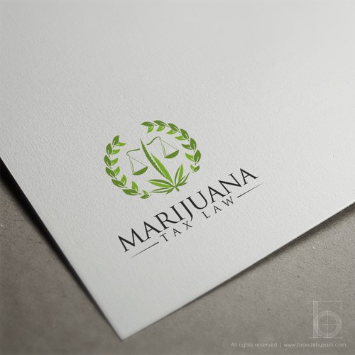 Pot design with the title 'Logo Design Concept for Marijuana Tax Law'