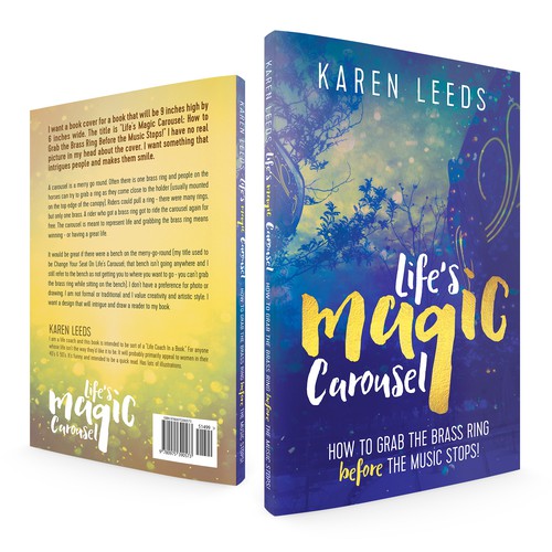 Romantic book cover with the title 'Book cover for life coaching book'