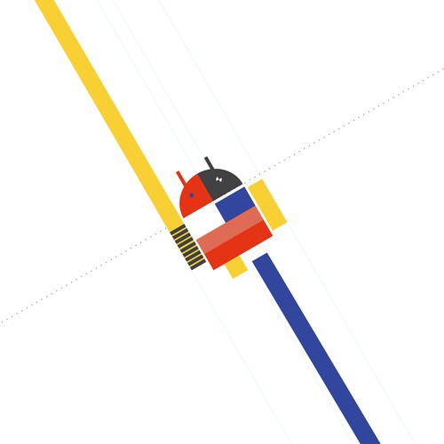 Bauhaus logo with the title 'Bauhaus Android logo for 99d Community Contest - Runner up'