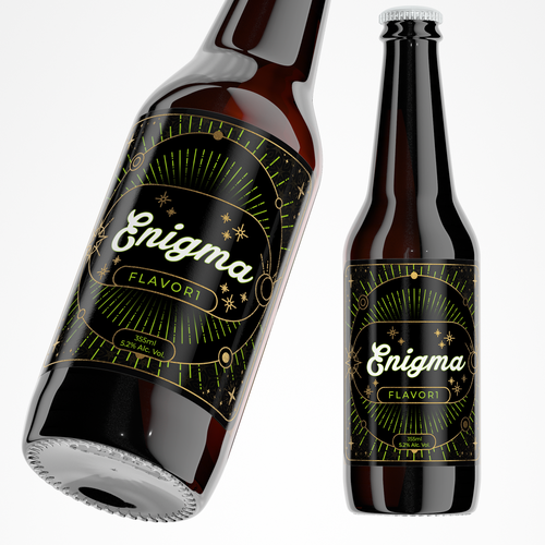 Beer packaging with the title 'Beer label design'