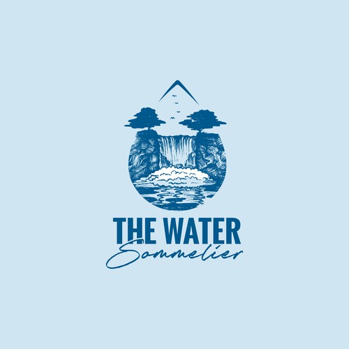 Tree logo with the title 'Logo for fine water distributor.'