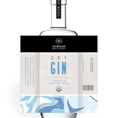 Marble design with the title 'Modern label for Gin bottle'