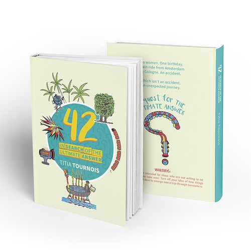 Colorful book cover with the title 'Book cover for a great book'