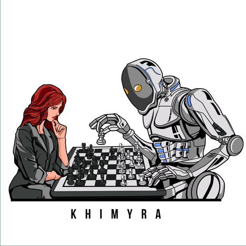 Chess design with the title 'T SHIRT DESIGN FOR KHIMYRA '