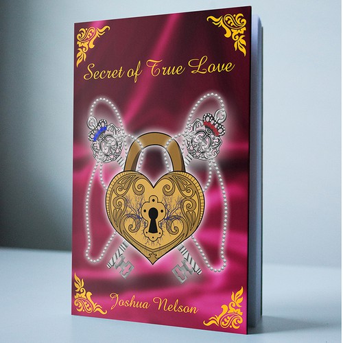 Romantic book cover with the title 'Secret of true love'