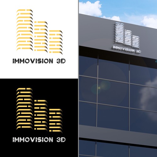 Freelancer logo with the title 'A 3D Logo for Immovision '