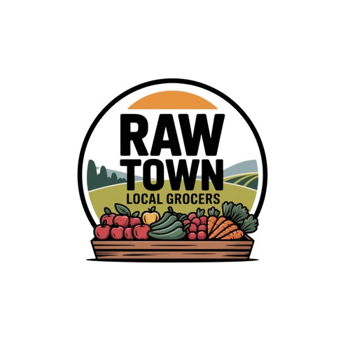 Grocery logo with the title 'Logo design for a Grocery farm'