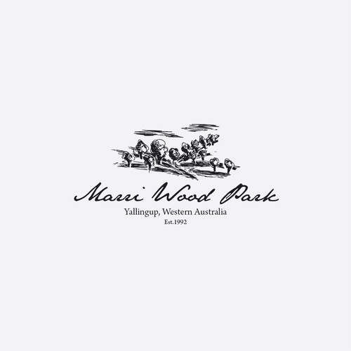 Rustic brand with the title 'logo for a wine park in western Australia'