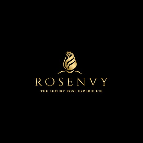Flower shop logo with the title 'Luxurious and sophisticated logo for a high end rose company '